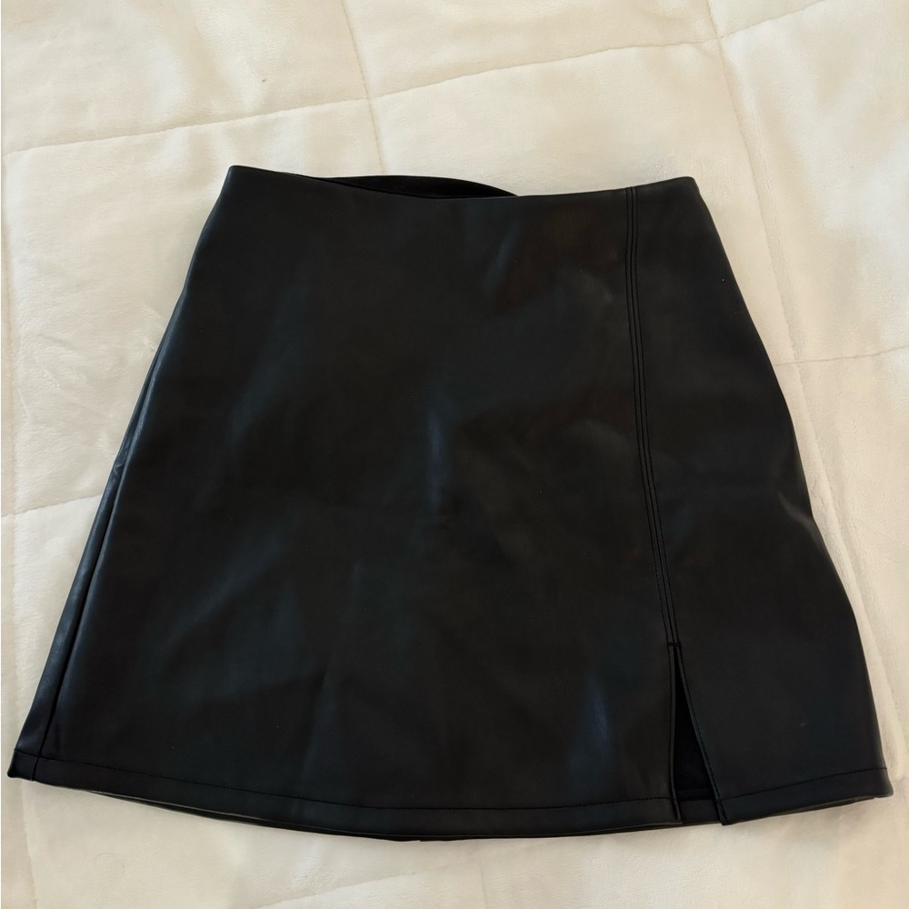 Hollister Ultra High Rise Leather Skirt